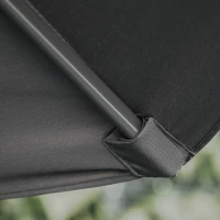 Outsunny Chapéu de Sol Ø264x253cm com Proteção UV+50 Chapéu de Sol de Alumínio Inclinável com Manivela para Terraço Balcão Exterior Cinza(m-9)