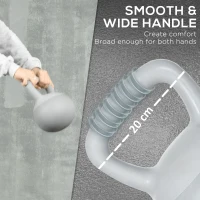 SPORTNOW Gantera kettlebell cu maner larg 8 kg, gantere pentru antrenamente de rezistenta, exercitii pentru imbunatatirea conditiei fizice, antrenamente pentru rezistenta si de baza(m-4)