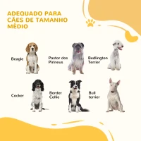 PawHut Barreira para Cães de Aço Barreira de Segurança para Animais de Estimação Dobrável de 3 Painéis Duplo Fechamento 206x90 cm Branco(m-7)
