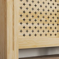 HOMCOM Cobertura de Radiador de MDF Proteção para Radiador para Sala de Estar Dormitório Corredor 152x19x82 cm Carvalho(m-9)
