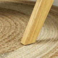 HOMCOM Sillón de Salón Tapizado en PU con Reposabrazos y Marco de Madera de Caucho para Dormitorio Carga 120 kg Crema(m-9)