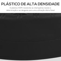 Outsunny Base para Chapéu de Sol Redondo Suporte para Chapéu de Sol Recarregável para Mastro de Chapéu de Sol Ø51x36 cm Negro(m-6)