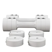 SPORTNOW Hantle 2 x 2,5 kg z regulowaną wagą, obudowa plastikowa, Biały(m-1)