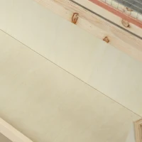 Klatka dla chomika Klatka dla gryzoni Klatka dla myszy ze schodkami trzypoziomowa lite drewno PVC naturalny(m-10)