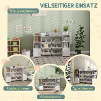 AIYAPLAY Kinder-Opbergrek voor Speelgoed en Boeken, voor Overzichtelijk Opruimen, 8 Verwijderbare Boxen, Wit(m-5)