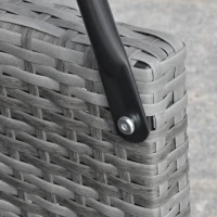 Outsunny Balancelle de jardin 3 places auvent inclinaison réglable coussins assise et dossier 210L x 138l x 182H cm métal noir polyester noir(m-8)