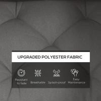 Outsunny Set de 3 Perne pentru Sezut si Spatar pentru Exterior pentru Paleti, Perne de Sezut Hidrofobe, Gri(m-4)