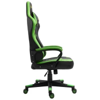 Vinsetto Cadeira ergonômica gaming de escritório Altura ajustável giratório 61x70x121-129 cm Verde(m-10)