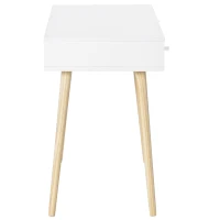 HOMCOM Consola Secretária Infantil com 1 Compartimento Aberto e 2 Gavetas Estilo Nórdico para Dormitório Entrada 100x48x76,5cm Multicolor(m-8)