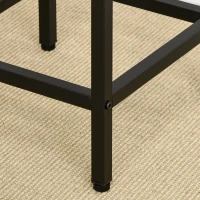 HOMCOM 5-Piece Modern Industrial Dining Table Furniture Set with 4 Stools & Steel Legs for Dining Room, Kitchen, Dinette, Oak(m-8)