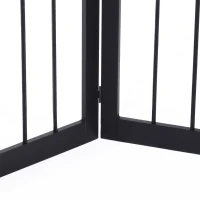 PawHut Barreira de Segurança Dobrável de 3 Painéis Portátil para Animais de Estimação 160x76 cm para Portas Escadas Corredores Marrom escuro(m-8)
