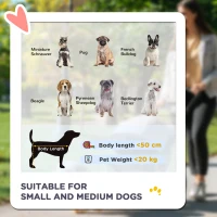 Wózek dla psa PawHut, wózek dla psa z poduszką, składany wózek dla psa, wózek dla kota(m-5)