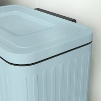 HOMCOM Dual Kitchen Bin, 2 x 20L Double Bin for Recycling and Waste, Fingerprint-proof Pedal Bin with Soft-Close Lid, Removable Inner Buckets, Light Green(m-8)