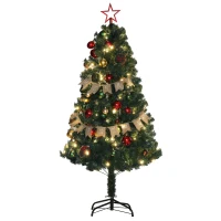 HOMCOM 5ft Pre-Lit and Xmas Tree with Decorations(m-11)