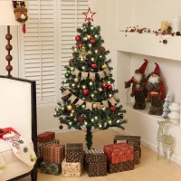 HOMCOM 5ft Pre-Lit and Xmas Tree with Decorations(m-2)