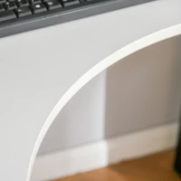HOMCOM biurko w kształcie litery L z szufladami wykonanymi z materiału MDF metal narożnik do domowego biura miejsce pracy w stylu industrialnym kolor biały 143,5 x 143,5 x 76 cm(m-13)