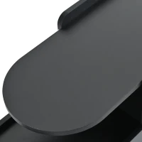 Mobile multifunzionale con ruote, versatile carrello portaoggetti per soggiorno, sala da pranzo e camera da letto, design arrotondato, 82 cm x 30 cm x 53 cm, Nero(m-7)