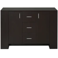 HOMCOM Credenza in Stile Classico per Sala da Pranzo in Legno Scuro(m-4)