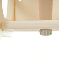 Set da gioco multifunzionale 5-in-1 per bambini con altalena, scivolo, scala da arrampicata, canestro da basket e telescopio, con box di stoccaggio integrato, 157×145,5×121 cm,Marrone + Bianco Antico(m-12)