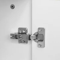 Credenza a goccia, con ante sagomate,  120×37,5×80,8 cm, Bianco(m-8)