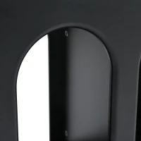 Multifunktionaler Beistellschrank mit Rollen, vielseitiger Aufbewahrungswagen für Wohnzimmer, Esszimmer und Schlafzimmer, 82 cm x 30 cm x 53 cm, Schwarz(m-9)