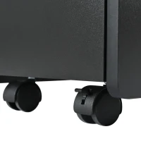Mobile multifunzionale con ruote, versatile carrello portaoggetti per soggiorno, sala da pranzo e camera da letto, design arrotondato, 82 cm x 30 cm x 53 cm, Nero(m-11)