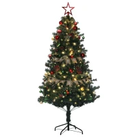 HOMCOM 5ft Pre-Lit and Xmas Tree with Decorations(m-11)