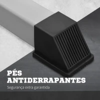HOMCOM Suporte para Barras de Pesos Ajustável 2 Peças de Aço Treinamento em Casa Peso 200 kg 58,5x75,5x136-176 cm  Prata e Preto(m-6)