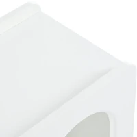 Armoire d'appoint blanche avec roulettes, chariot de rangement polyvalent pour salon, salle à manger et chambre à coucher, design arrondi, 82×30×53 cm, Blanc(m-7)