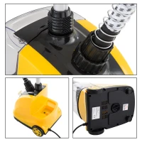 HOMCOM Ferro de Engomar a Vapor com Depósito de 1,4L e Temperatura Ajustável em 11 Níveis 26x21,5x146cm Amarelo e Preto(m-8)