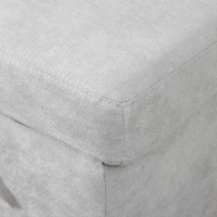 HOMCOM Pull Out Sofa Bed with Storage - Light Grey(m-9)