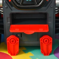 HOMCOM Motor de Caminhão para Crianças acima de 3 Anos Conjunto de Motor de Brinquedo com 61 Peças Volante Buzina Faróis Caixa de Armazenamento e Rodas 40x39x47cm Turquesa(m-11)