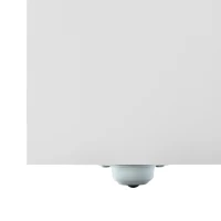 Coiffeuse avec table d'appoint, plateau pivotant (180°), sans miroir ni tabouret, Doré + Blanc(m-10)