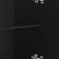 Anrichte 120 cm mit Tropfenschnitzerei Geformte Türen Pufferscharnier Stauraum für Wohnzimmer Schwarz(m-8)