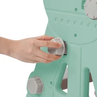 Toboggan 4-en-1 pour enfants avec balançoire, panier de basket et échelle de grimpe, toboggan de jardin pour intérieur et extérieur, 140×118×102 cm, Vert(m-8)