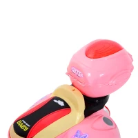 HOMCOM Elektro Kindermotorrad Elektromotorrad Kinderelektroauto Kinderfahrzeug Dreirad, 6V, Metall+PP, 108x51x75cm (Rosa+Gelb)(m-9)