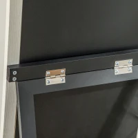 HOMCOM Espelho de Pé 37x157 cm Espelho de Corpo Inteiro com Estrutura de MDF e Suporte Branco e Madeira Escura(m-9)