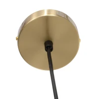 HOMCOM Lampă Suspendată cu 2 Abajururi din Sticlă și Cablu Reglabil, Lampă Modernă din Metal, 32x15x51 cm, Auriu(m-9)