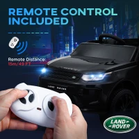 AIYAPLAY Land Rover Discovery Sport Licensed 12V Kids Ride on Car w/ Remote Control, Lights Music Horn, for 3-6 Years Black(m-7)