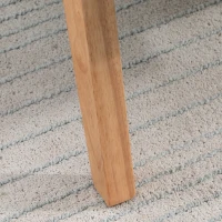 HOMCOM Poltrona de Dormitório Moderna Poltrona de Sala de Estar Estofada em Linho Sintético 68,5x78,5x75 cm Cinza e Madeira(m-9)