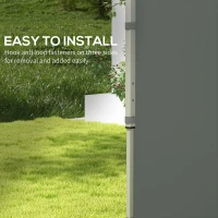 Outsunny Panouri Laterale pentru Foisor cu Usi cu Fermoar, pentru Foisoare Pliabile de 3x3(m) sau 3x6m, Gri Inchis(m-6)