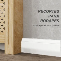 HOMCOM Cobertura de Radiador de MDF Proteção para Radiador para Sala de Estar Dormitório Corredor 78x19x82 cm Carvalho(m-7)