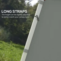 Outsunny Panouri Laterale pentru Foisor cu Usi cu Fermoar, pentru Foisoare Pliabile de 3x3(m) sau 3x6m, Gri Inchis(m-7)