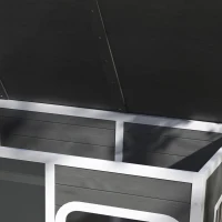 PawHut Wooden Dog House Outdoor with  Asphalt Openable Top, Removable Floor, Clear Front Panel, Curtain, 103 x 77 x 83cm(m-9)