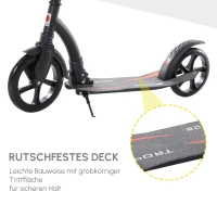 HOMCOM Roller Tretroller Kickscooter Klapproller, klappbar, Stoßdämpfer, ab 14 Jahren, Schwarz(m-7)