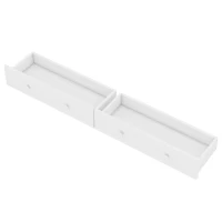 Letto a Casetta per Bambini con 2 Cassetti Estraibili, Letto per Cameretta in Legno e MDF, Senza Materasso, 90×200 cm, Bianco(m-8)