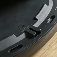 HOMCOM Heißluftfritteuse 6,5 L 1700W mit 8 Menüs LED-Display Antihaftbeschichteter Korb für gesundes ölfreies fettarmes Kochen Schwarz 36,5 x 29 x 33,8 cm(m-15)