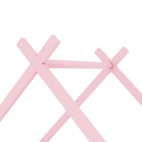 Letto per bambini a forma di casa, due cassetti sotto, senza materasso, 90×200 cm, Rosa(m-6)