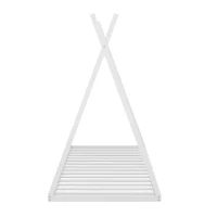 Letto per bambini con forma a triangolo, senza materasso，90×200 cm, Bianco(m-8)
