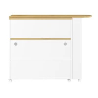 Moderner Teleskopischer Beweglicher Bartisch mit LED und Stauraum Weiß(m-9)